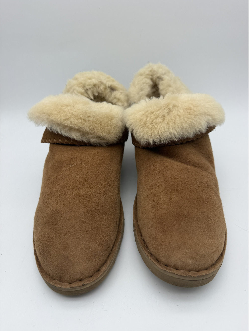 UGG Women's Classic Ultra Mini Aiyanna Suede Booties Chestnut, Size 7